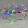 Гирлянда Нить с Колпачком 10м Разноцветная 220В, 100 LED, Провод Прозрачный ПВХ, IP65. Фото 5.