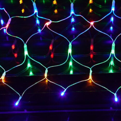 ULD-N4207-320-DTA MULTI IP20 Сетка светодиодная, 4.2х0.75 м, 320 led, разноцветная, с контроллером, провод прозрачный, IP20 - фото 8
