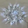 Гирлянда Нить с Колпачком 10м Белая 220В, 100 LED, Провод Прозрачный ПВХ, IP65. Фото 1.