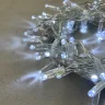 Гирлянда Нить с Колпачком 10м Белая 220В, 100 LED, Провод Прозрачный ПВХ, IP65. Фото 2.