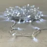 Гирлянда Нить с Колпачком 10м Белая 220В, 100 LED, Провод Прозрачный ПВХ, IP65. Фото 6.