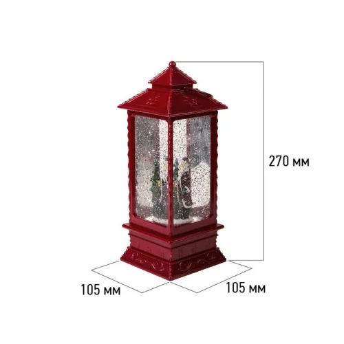 Фонарь декоративный Дед Мороз 1LED тепл. бел. 1.5Вт IP20 эффект снегопада с подсветкой Neon-Night 501-062 - фото 3