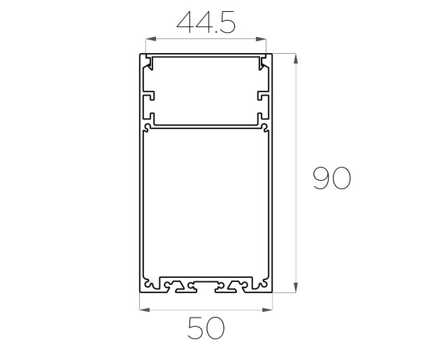 Профиль накладной алюминиевый LC-LP-9050-2 Anod - фото 3