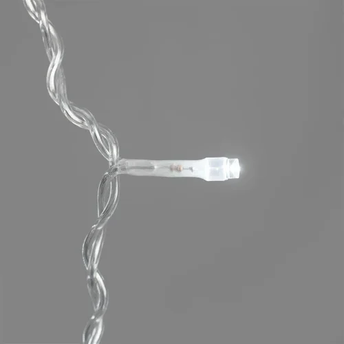 Гирлянда Занавес Облегченный 2 x 1 м Белый 220В, 200 LED, Провод Прозрачный ПВХ, IP54. Фото 2.