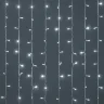 Гирлянда Занавес Облегченный 2 x 1 м Белый 220В, 200 LED, Провод Прозрачный ПВХ, IP54. Фото 3.