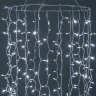 Гирлянда Занавес Облегченный 2 x 1 м Белый 220В, 200 LED, Провод Прозрачный ПВХ, IP54. Фото 4.