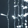 Гирлянда Занавес Облегченный 2 x 1 м Белый 220В, 200 LED, Провод Прозрачный ПВХ, IP54. Фото 5.