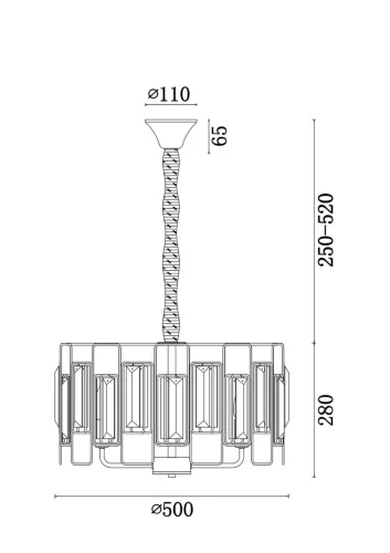 Люстра Freya FR5045PL-05G (Матовое Золото) - фото 3