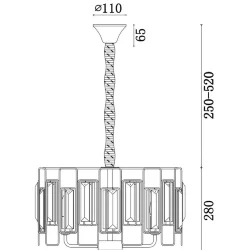Люстра Freya FR5045PL-05G (Матовое Золото)