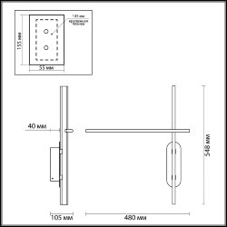 Настенный светильник «ODEON LIGHT» 3890/20WLP, серия: RUDY (крепление на планке) - Переключение цв. температуры на корпусе светильника