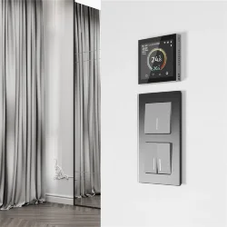 Умный сенсорный терморегулятор с LCD дисплеем черный W1851108