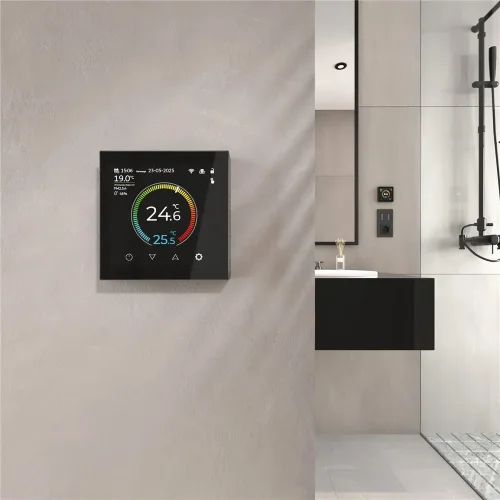 Умный сенсорный терморегулятор с LCD дисплеем черный W1851108 - фото 3
