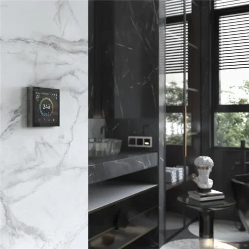 Умный сенсорный терморегулятор с LCD дисплеем черный W1851108 - фото 7