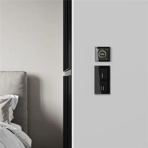 Умный сенсорный терморегулятор с LCD дисплеем черный W1851108 - фото 8