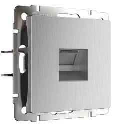 Розетка Ethernet RJ-45 cеребряный рифленый W1181009