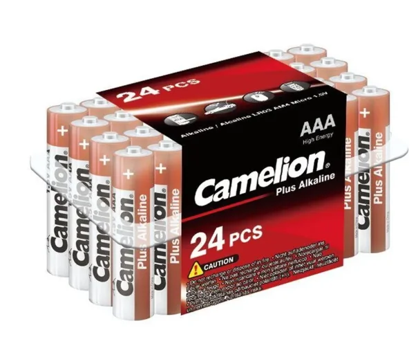Элемент питания алкалиновый AAA/LR03 1.5В Plus Alkaline LR03-PB24 (уп.24шт) Camelion 7615 - фото 3