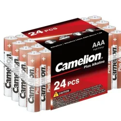 Элемент питания алкалиновый AAA/LR03 1.5В Plus Alkaline LR03-PB24 (уп.24шт) Camelion 7615