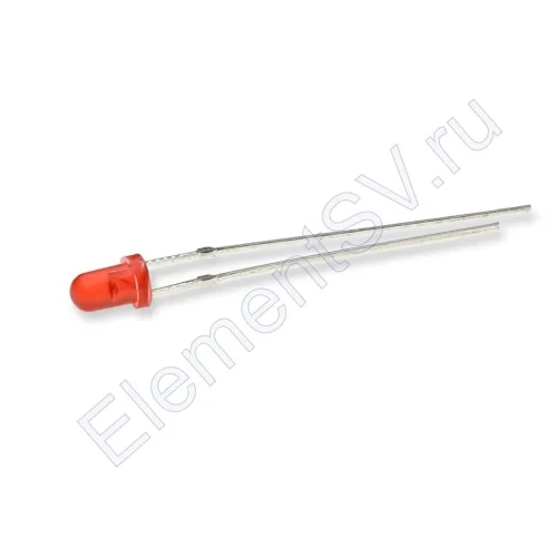 Светодиод ICL-3mm LE65 (red, 500-700 mcd, diffuse) - фото.