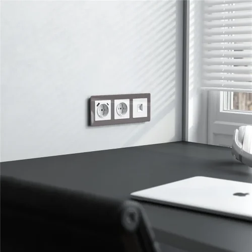 Розетка Ethernet RJ-45 (белый акрил) W1181041 - фото 2