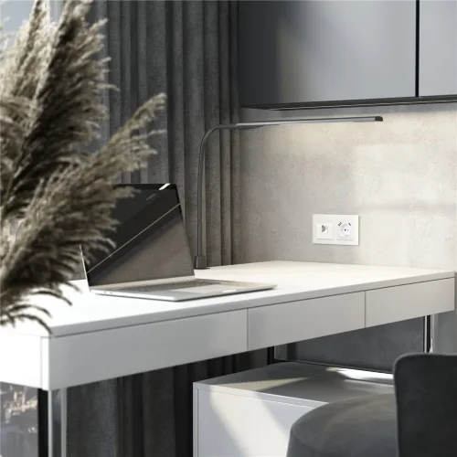 Розетка Ethernet RJ-45 (белый акрил) W1181041 - фото 3