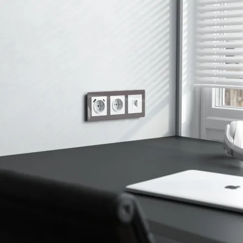 Розетка Ethernet RJ-45 (белый акрил) W1181041 - фото 2