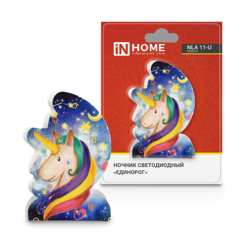 Ночник светодиодный NLA 11-U ЕДИНОРОГ с выкл 230В IN HOME - Фото