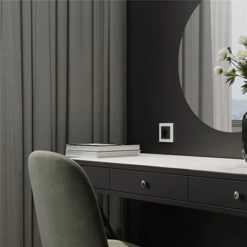 Рамка из поликарбоната на 1 пост Slab белый софт W0012961 - фото 3