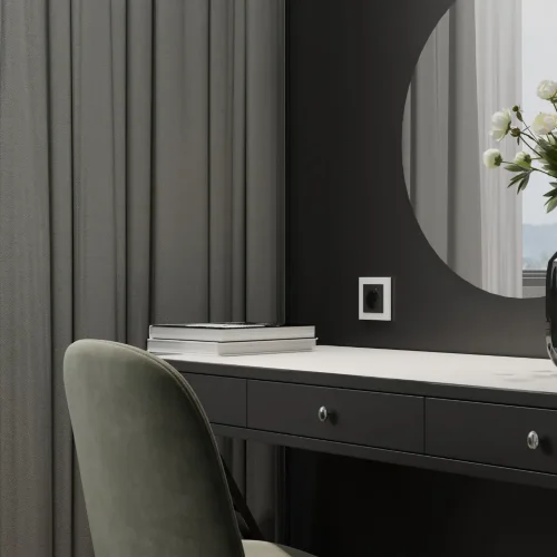 Рамка из поликарбоната на 1 пост Slab белый софт W0012961 - фото 4