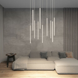 Подвесной светильник со встроенным светодиодом, 5W, IP 20, 4000K, белый, алюминий, Denkirs DK4304-WH