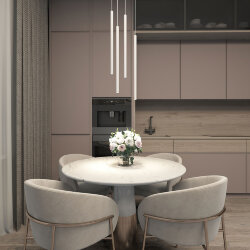 Подвесной светильник со встроенным светодиодом, 5W, IP 20, 4000K, белый, алюминий, Denkirs DK4304-WH