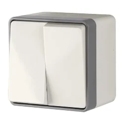 Выключатель двухклавишный влагозащищенный Gallant слоновая кость WL15-03-02