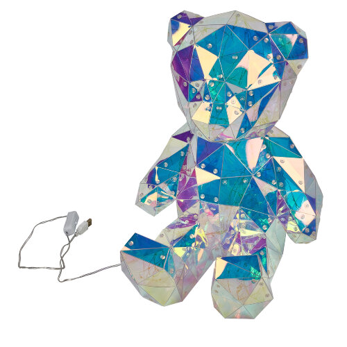 ULD-R504 USB-RGB BEAR Светильник декоративный Мишка, с USB проводом, 80 светодиодов, RGB свет, Цвет корпуса радужный, TM Uniel - фото 1