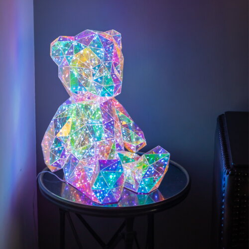 ULD-R504 USB-RGB BEAR Светильник декоративный Мишка, с USB проводом, 80 светодиодов, RGB свет, Цвет корпуса радужный, TM Uniel - фото 3