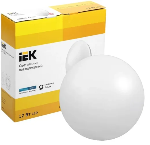 Светильник светодиодный ДПБ 1001 12Вт 4000К IP20 круг бел. IEK LDPB0-1001-12-4000-K01 - фото 2