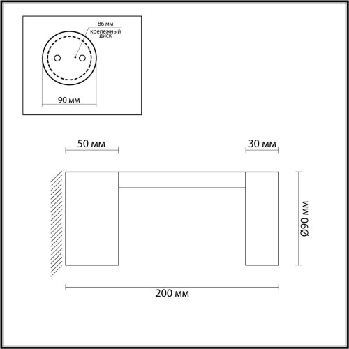 Уличный фасадный светильник «ODEON LIGHT» 6657/10WL, серия: TION (крепление на основание). Фото 2.