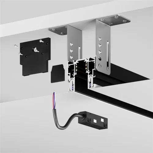 Шинопровод для монтажа в натяжной потолок Exility ClipLine, 2м, черный (Черный) TRX034-SCCL-422B - фото 5