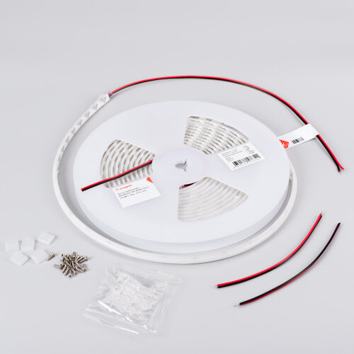 Светодиодная лента герметичная MICROLED-PW-M288-10mm 24V White6000 (12 W/m, IP66, 2216, 5m) (Arlight, 5 лет) - фото 3