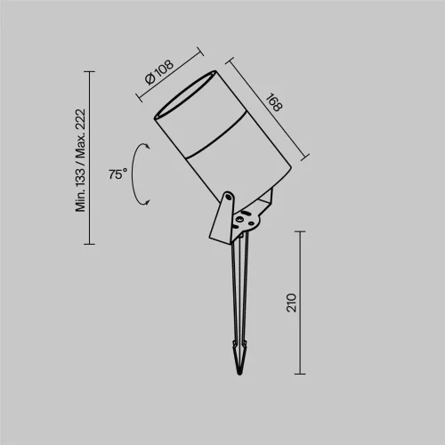 Ландшафтный светильник Outdoor O050FL-L15GR3K1 (Серый) O050FL-L15GR3K1 - фото 4