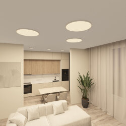 Накладной светильник THIN, IP40, 36W, 3000K/4000K/6500K, переключатель цветовой температуры на корпусе, белый, полимер, Denkirs DK6522-WH