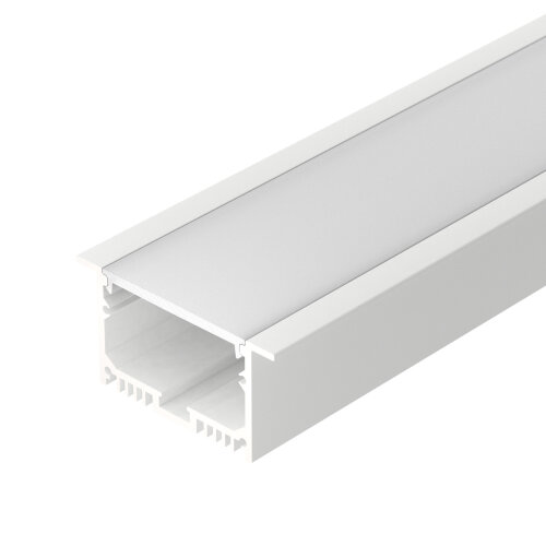 Профиль с экраном SL-LINIA62-F-2500 WHITE+OPAL (Arlight, Алюминий) 021374 - фото