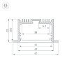 Профиль с экраном SL-LINIA62-F-2500 WHITE+OPAL (Arlight, Алюминий) 021374 - фото 4