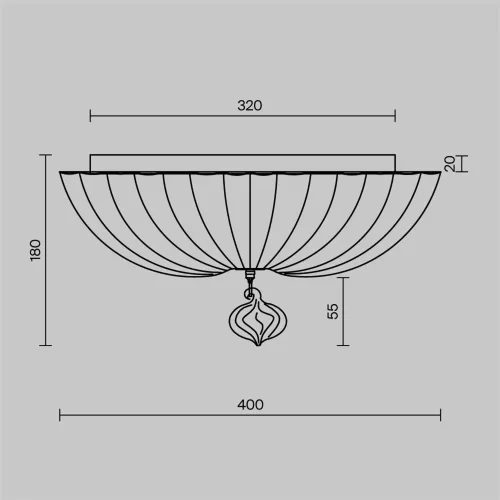 Потолочный светильник Sienna E27х3 60Вт (Хром) - фото 6