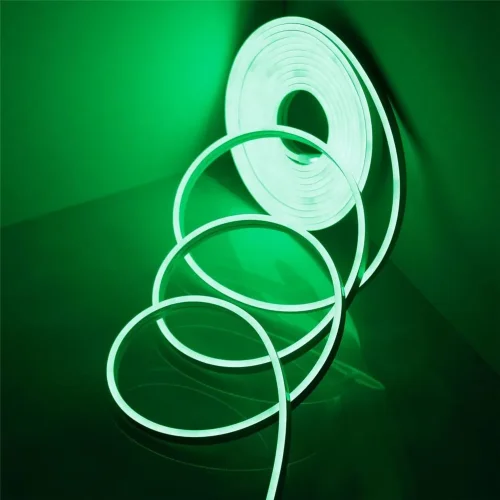 Светодиодный гибкий неон 4.5*13, 12V green LB3 (блистер 5м) - фото I