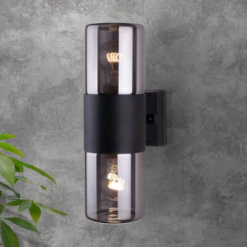 Уличный настенный светильник Roil чёрный IP54 - Фото 4