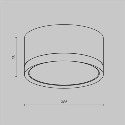 Потолочный светильник Hoop GX53 12Вт (Черный с Золотом) - фото 6