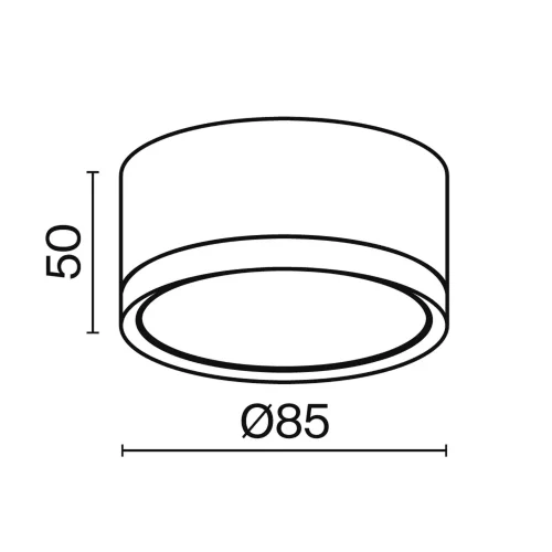 Потолочный светильник Обруч / Hoop 1*GX53 12 Вт (Черный с Золотом) C086CL-GX53-SRD-BG - фото 2