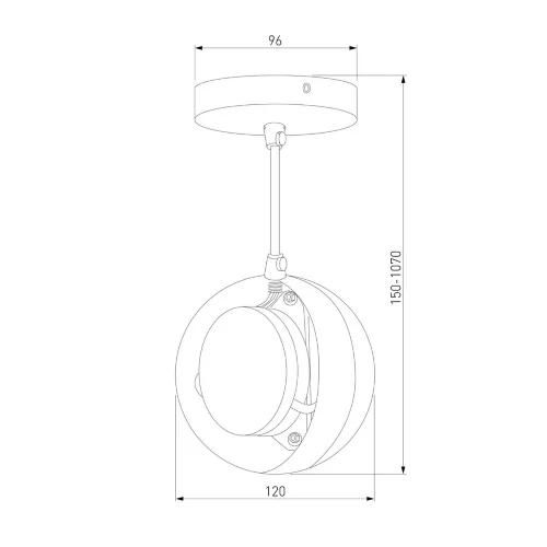 Подвесной светильник DLN050 GX53 белый/хром - фото 3