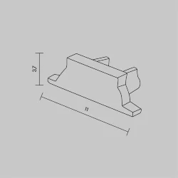 Комплект заглушек (для профиля ALM-1103-B-2M) 2 шт. ALM-1103-B-EC 642093 (Черный) 642093