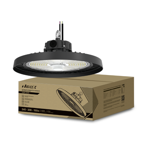 Светильник складской светодиодный UHB-LEVEL 240A50BK 240/200/150Вт 100-277В 36000Лм 150Лм/Вт 5000K 5 лет NEOX - Фото