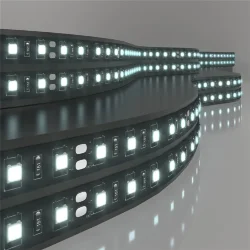 Светодиодная лента 24 В 14,4 Вт/м 60 Led/м 5050 IP20, холодный белый 6500K, Black, 5 м Лента светодиодная 24V 14,4W 60Led 5050 IP20 холодный белый, Black, 5м (053684)